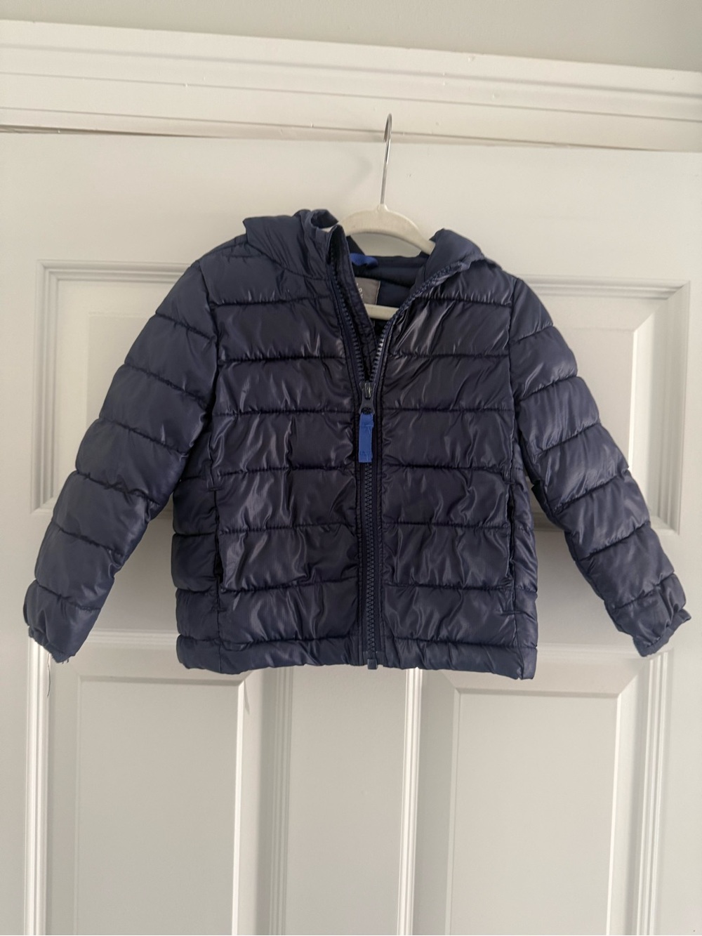 Primary Navy Hooded Puffer Jacket 18M